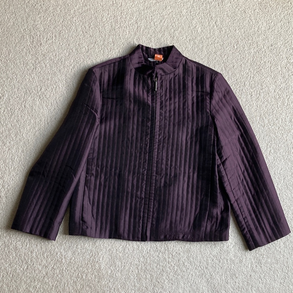 Max Mara polyester blend zip jacket (flawed) - image 1